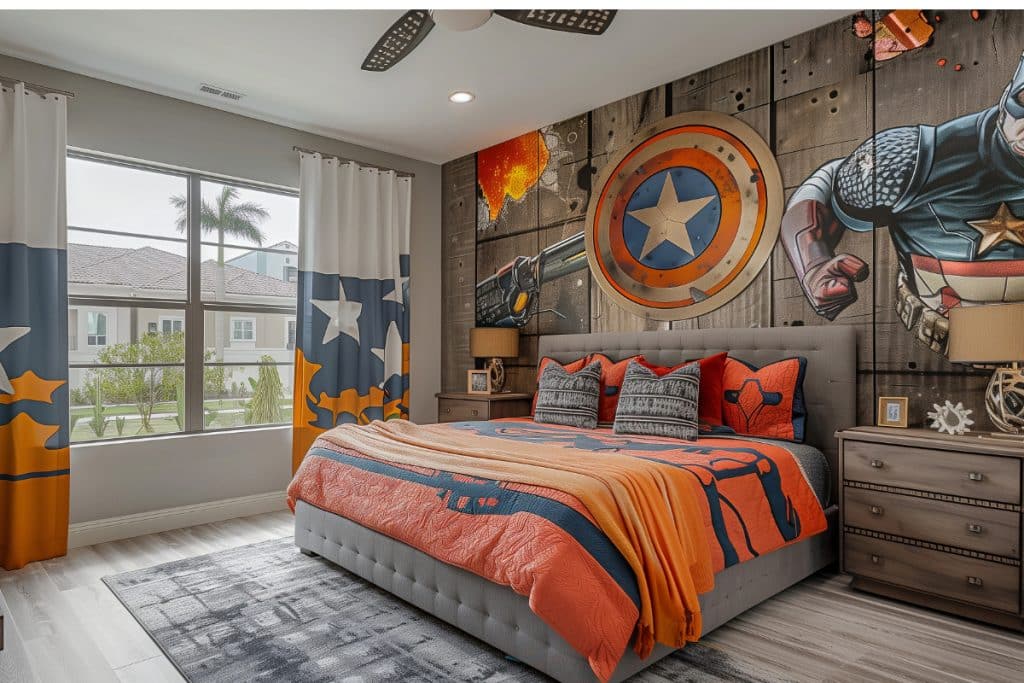 quarto de menino decorado com tema de Super-Herói