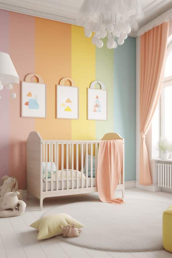 quarto de bebe colorido