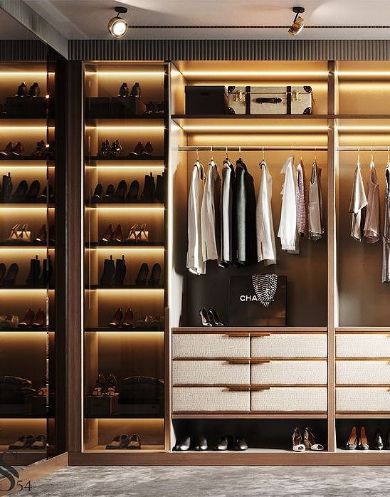iluminacao para closet