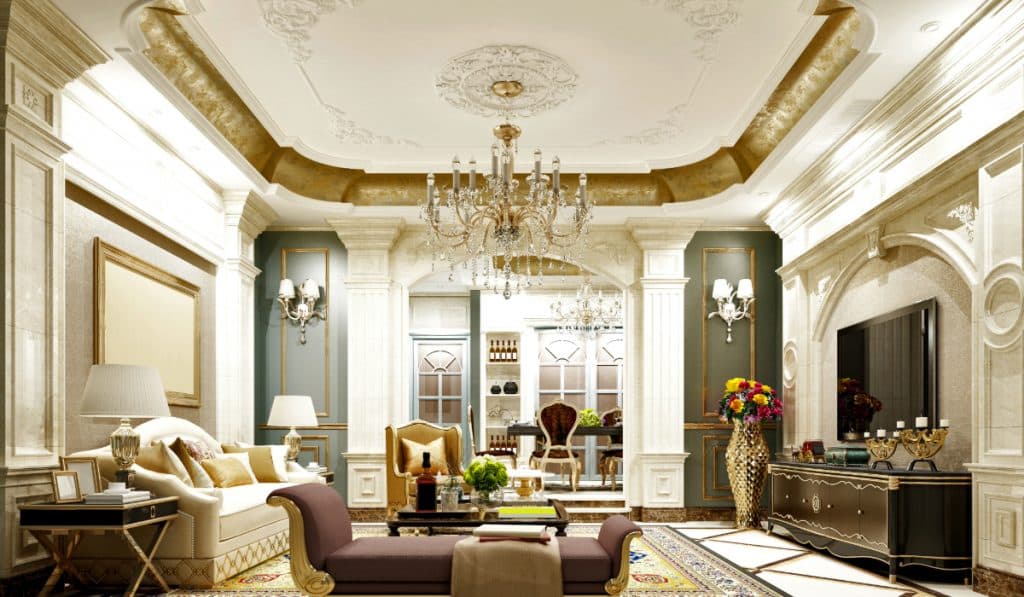 sala no estilo classico