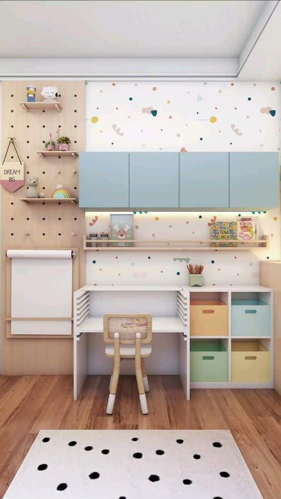 cantinho dos estudos quarto infantil