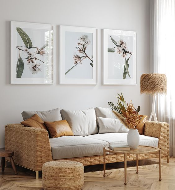quadros na decoracao da sala