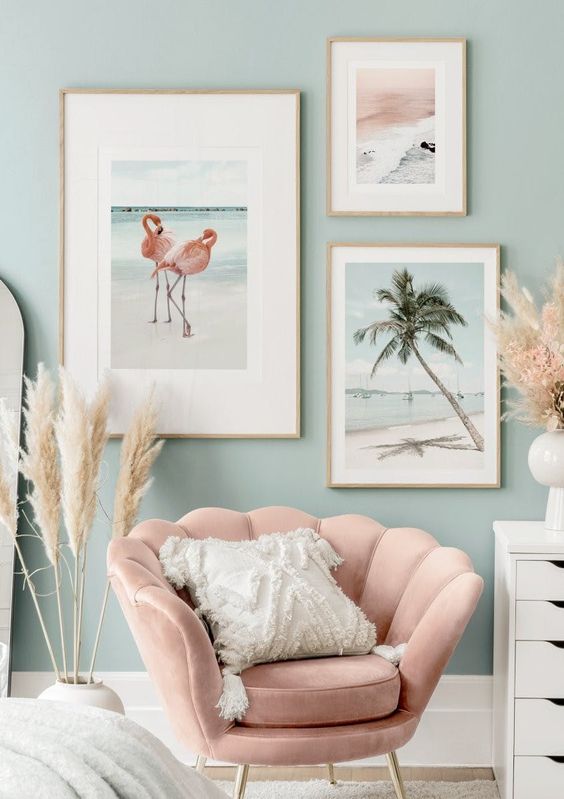 decoracao com tons pasteis