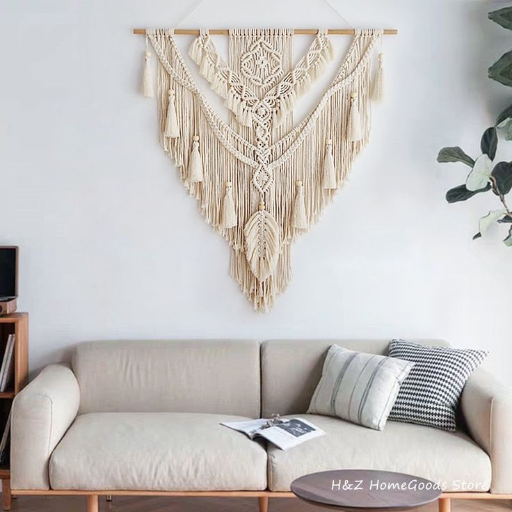 decoracao de parede com macrame