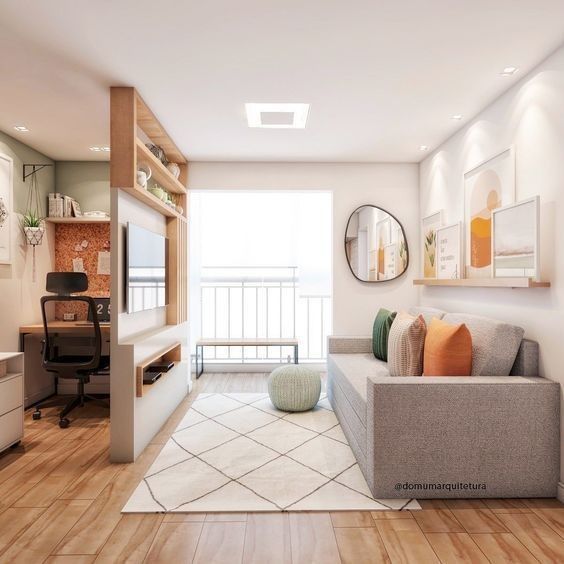 divisao home office e sala
