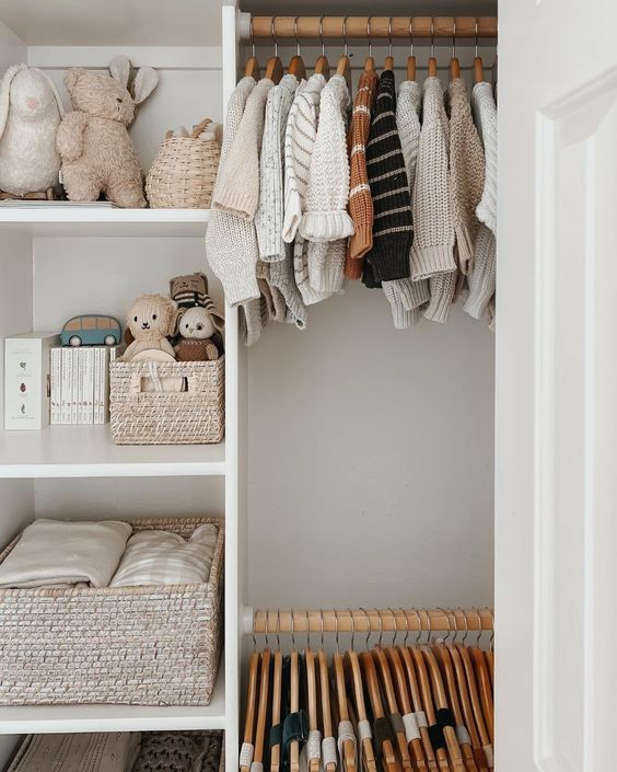organizacao para roupa de bebe