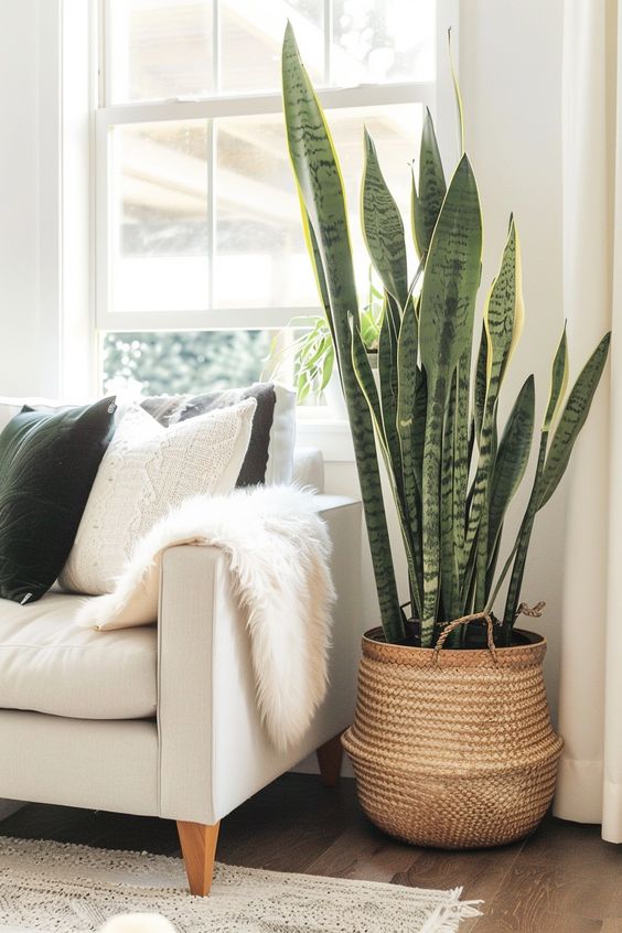 planta na decoracao da sala