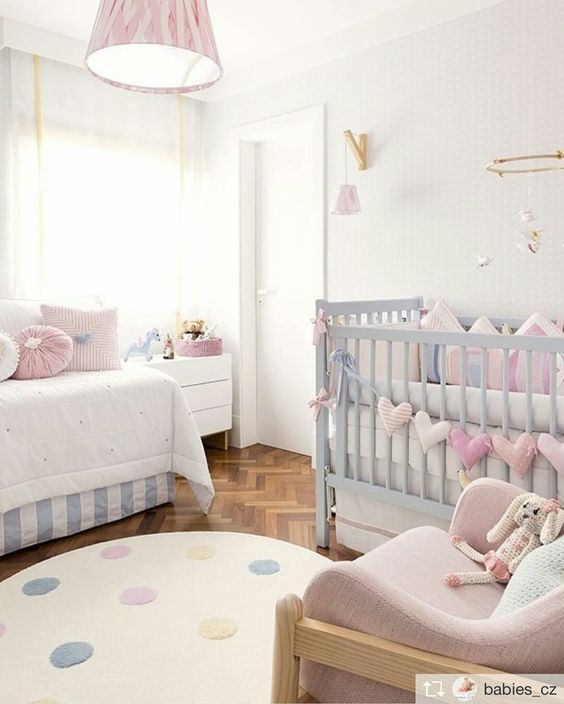 quarto de bebe feminino em tons pastel
