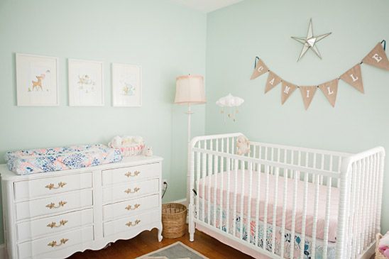 quarto de bebe verde menta