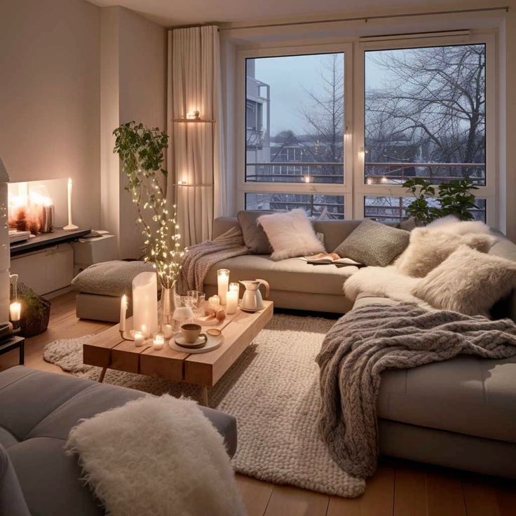 sala de estar no inverno