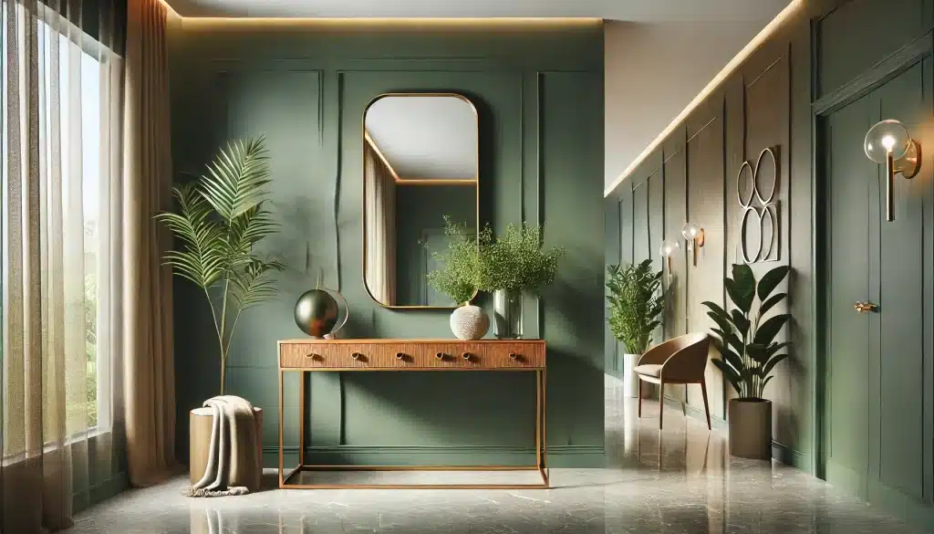 hall de entrada verde musgo